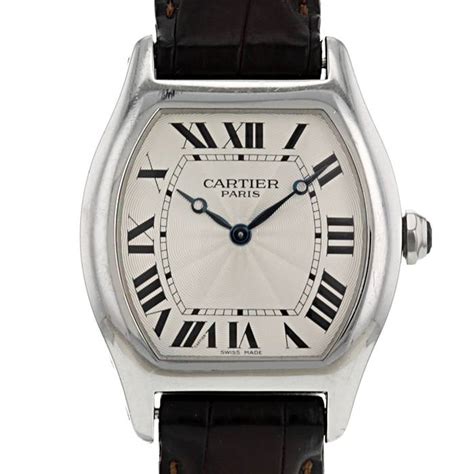 montre cartier tortue|Cartier tortue wrist watch.